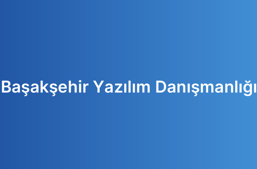 Başakşehir Yazılım Danışmanlığı