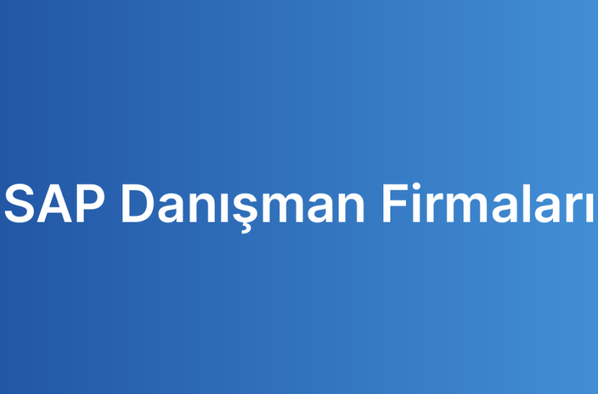 SAP danışman firmaları