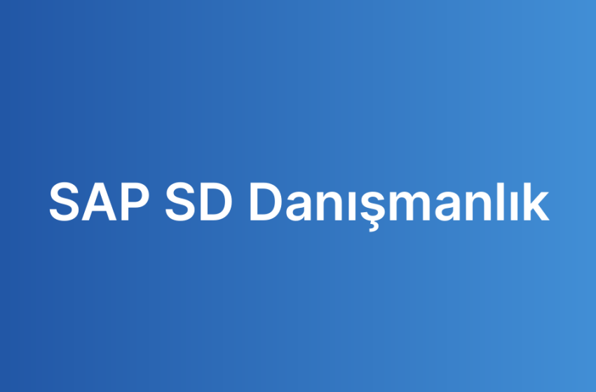 SAP SD Danışmanlık