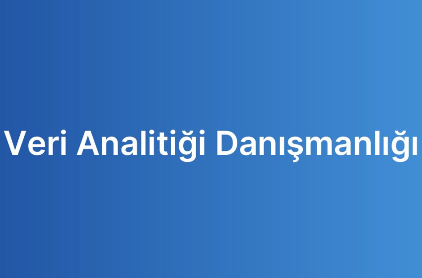 Veri Analitiği Danışmanlığı