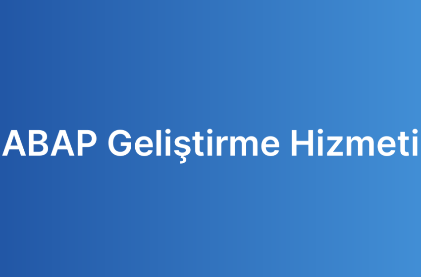 ABAP Geliştirme Hizmeti
