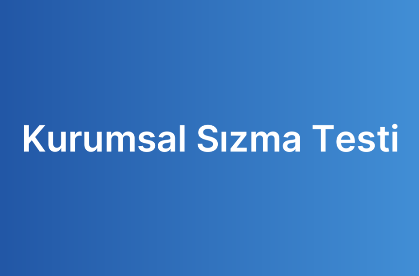 Kurumsal Sızma Testi