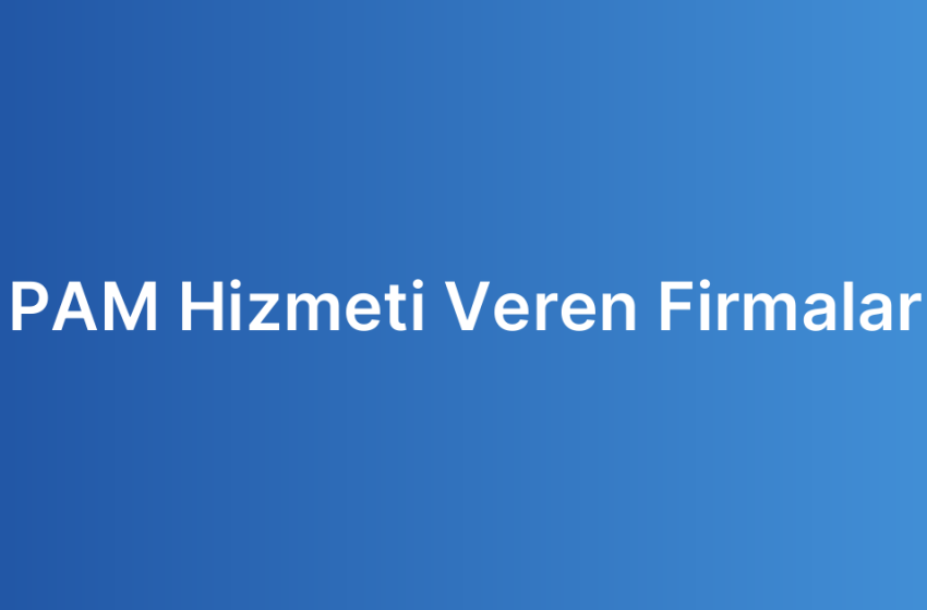 PAM Hizmeti Veren Firmalar