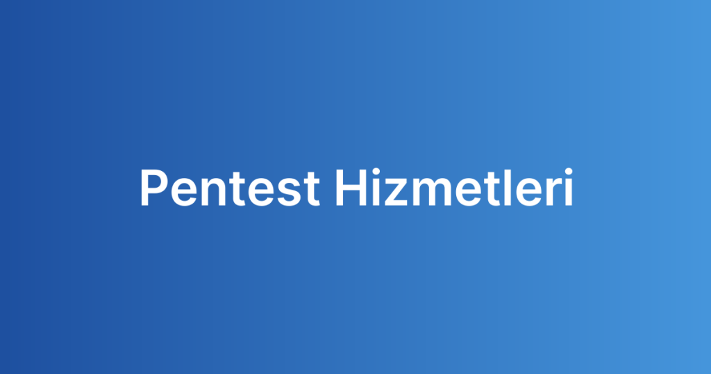 Pentest Hizmetleri