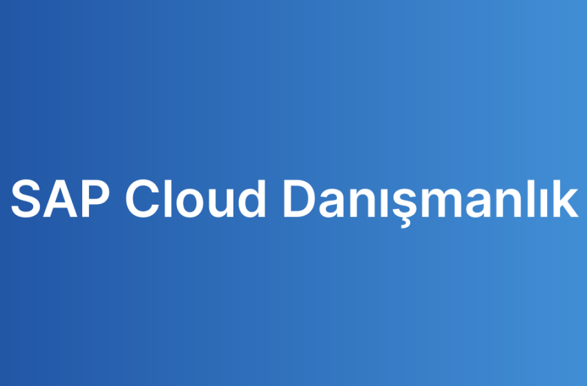 SAP Cloud Danışmanlık