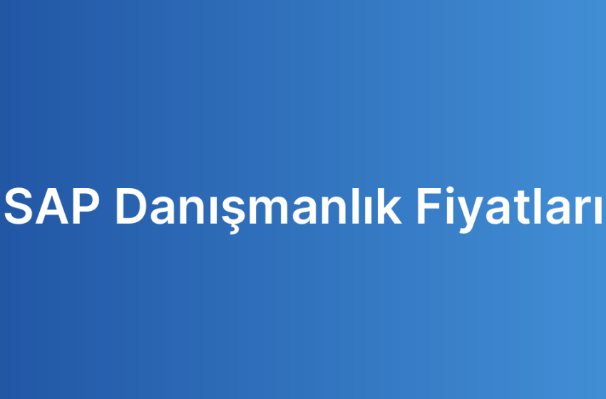 SAP Danışmanlık Fiyatları