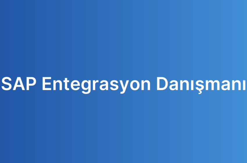 SAP Entegrasyon Danışmanı