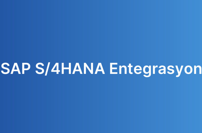 SAP S/4HANA Entegrasyon