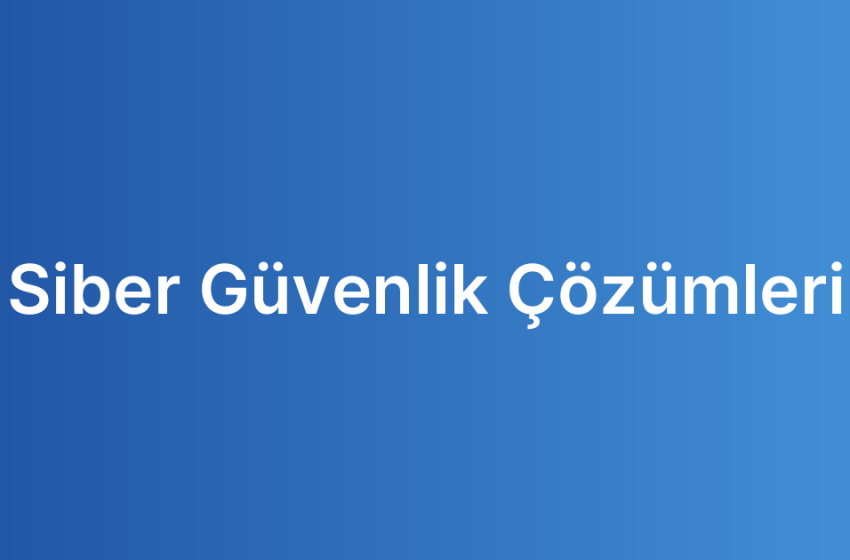 Siber Güvenlik Çözümleri