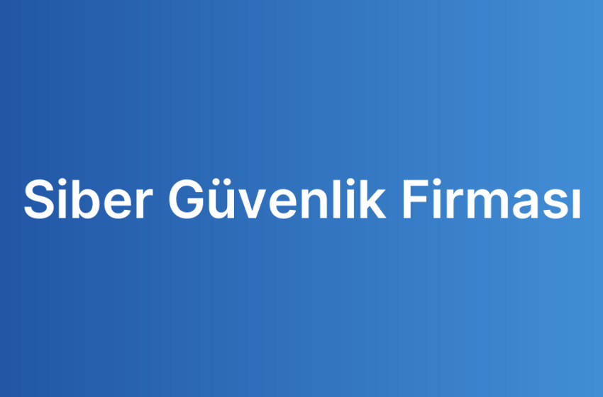 Siber Güvenlik Firması