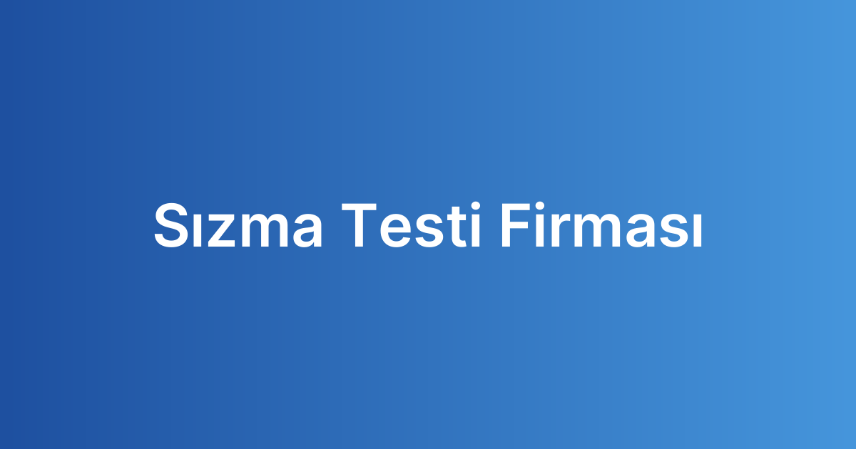 Sızma Testi Firması