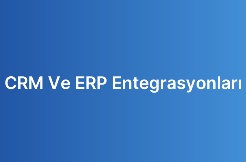 CRM Ve ERP Entegrasyonları