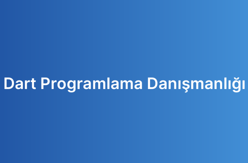 Dart Programlama Danışmanlığı