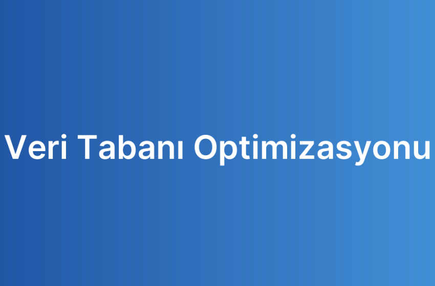 Veri Tabanı Optimizasyonu