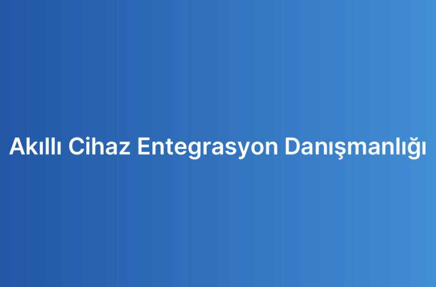 Akıllı Cihaz Entegrasyon Danışmanlığı