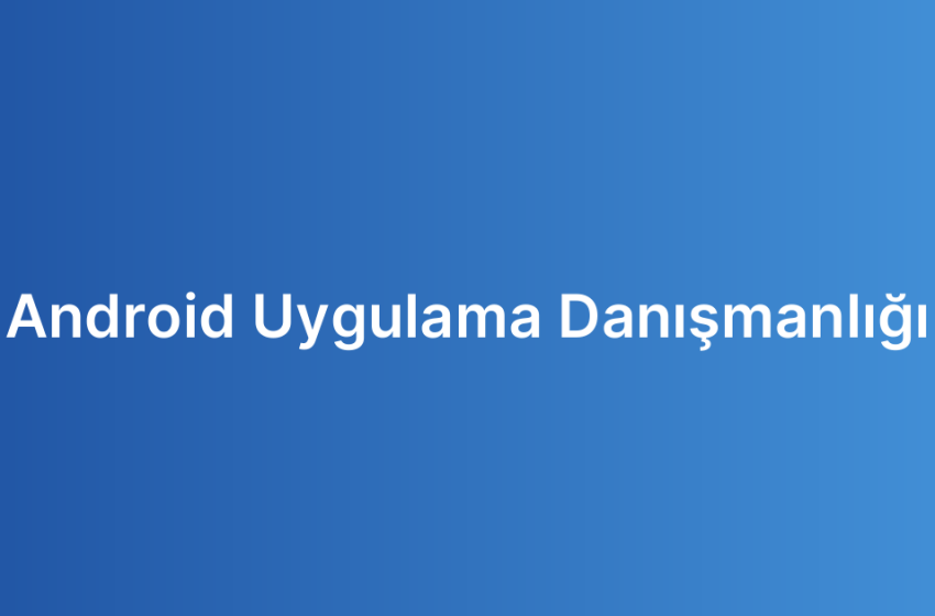 Android Uygulama Danışmanlığı