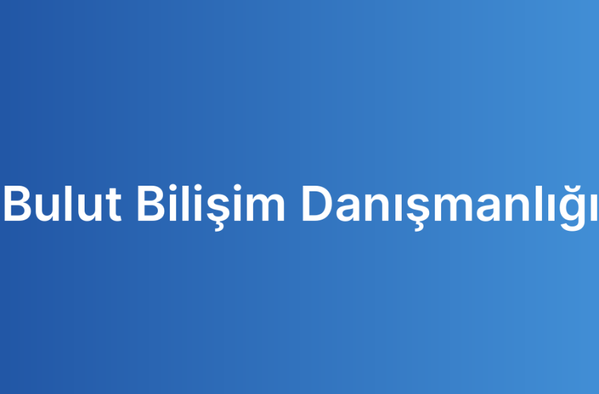 Bulut Bilişim Danışmanlığı