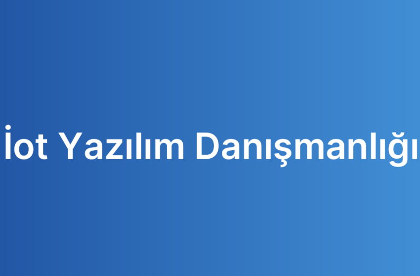 İot Yazılım Danışmanlığı