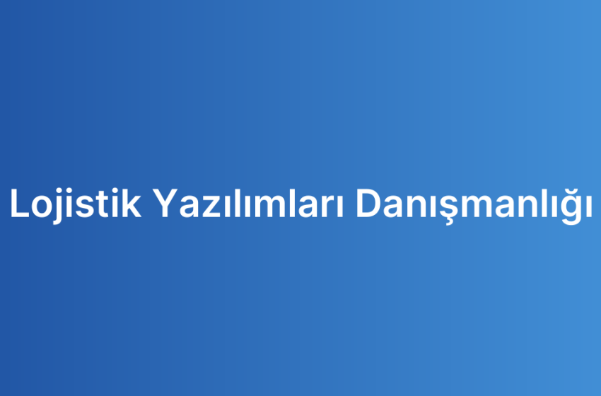 Lojistik Yazılımları Danışmanlığı