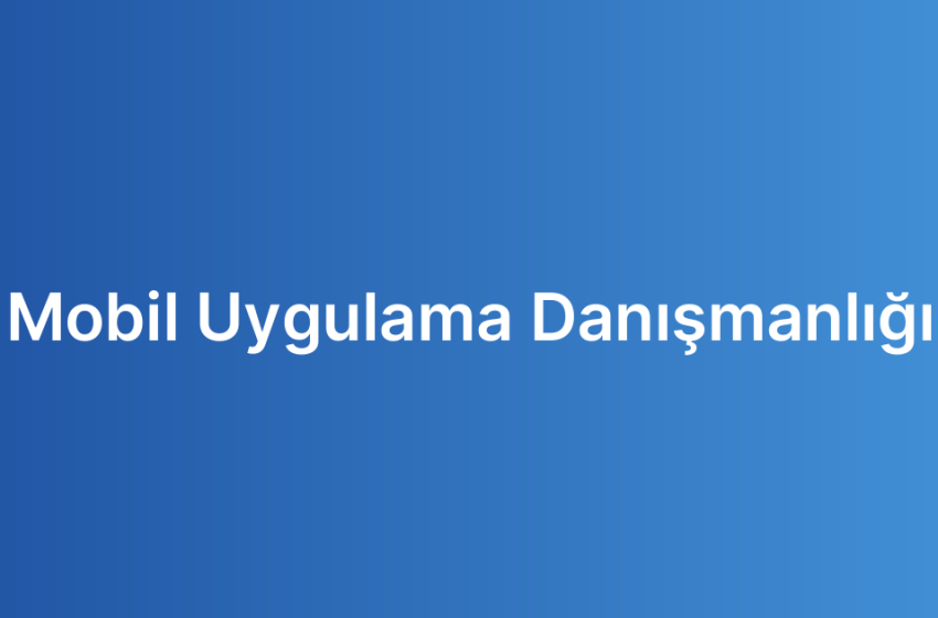 Mobil Uygulama Danışmanlığı