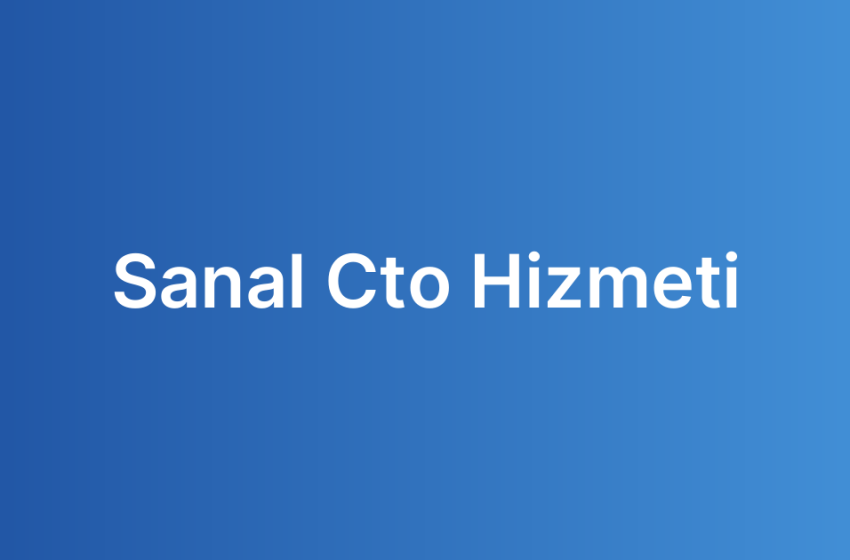 Sanal Cto Hizmeti