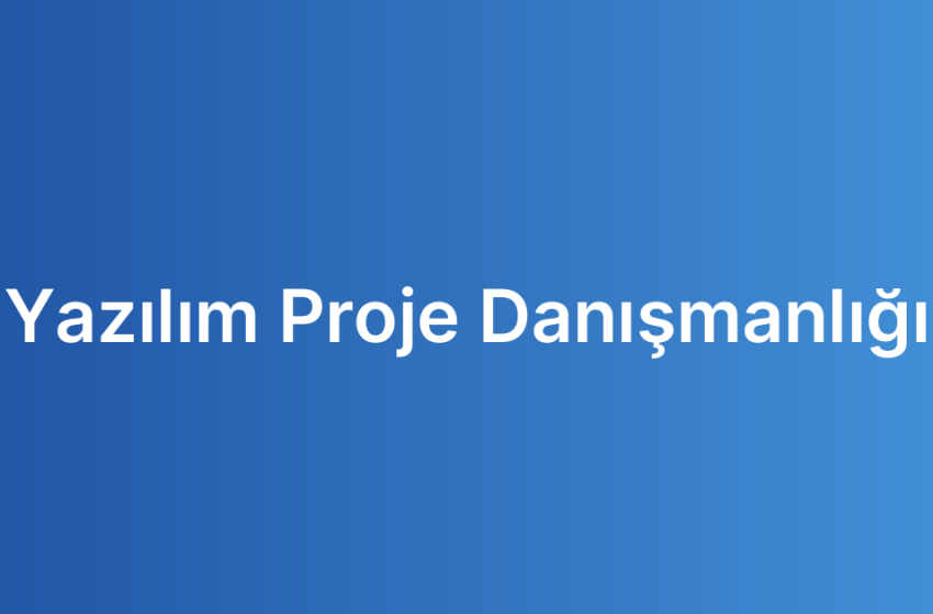 Yazılım Proje Danışmanlığı
