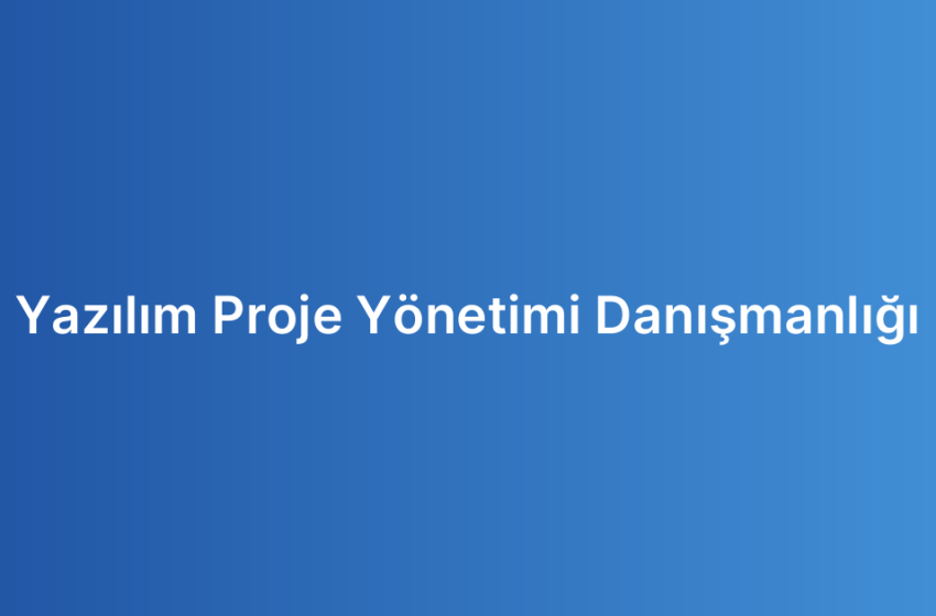 Yazılım Proje Yönetimi Danışmanlığı