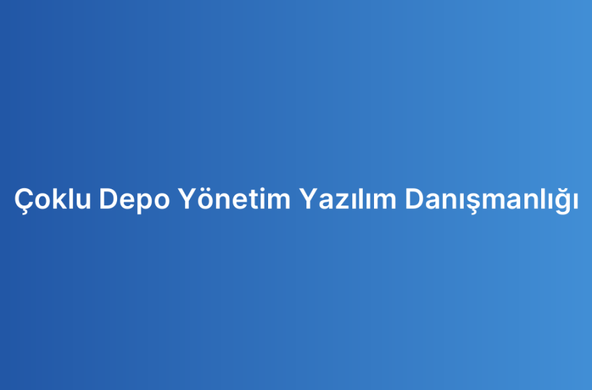 Çoklu Depo Yönetim Yazılım Danışmanlığı